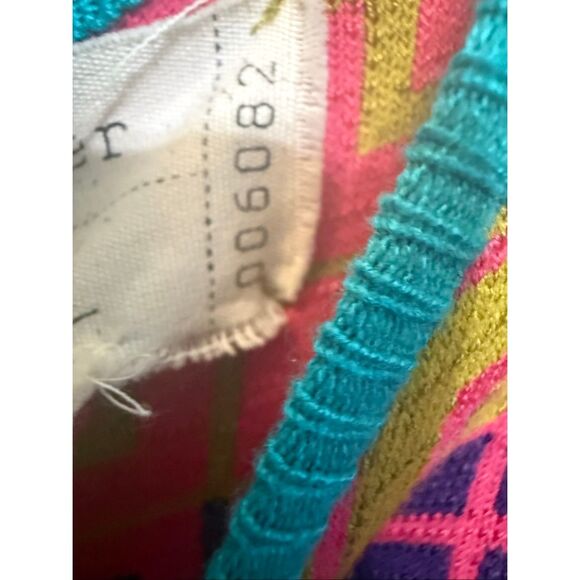 Nicole Miller Artelier Women's Geometric Knit Bodycon Dress Multicolor Medium - Picture 6 of 10